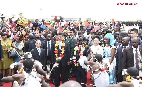 In pics: Chinese president's visit to Zimbabwe