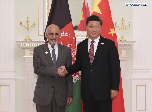 Chinese president meets with Afghan counterpart in Tashkent