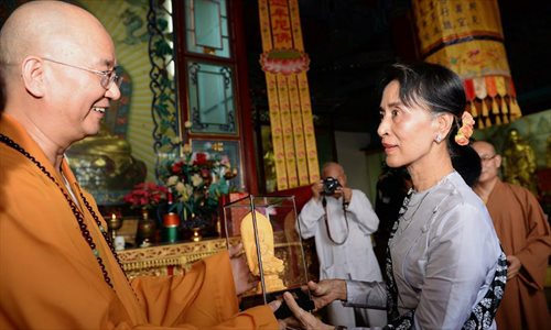 Myanmar's Aung San Suu Kyi visits NW China's Shaanxi Province