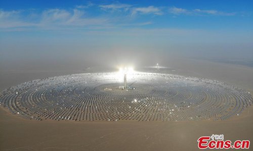 China's first 100-megawatt molten salt solar plant - Global Times