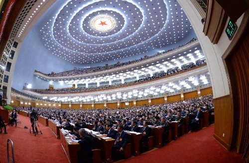 The first session of the 12th National People's Congress (NPC) opens at the Great Hall of the People in Beijing, capital of China, March 5, 2013. (Xinhua/Liu Jiansheng)