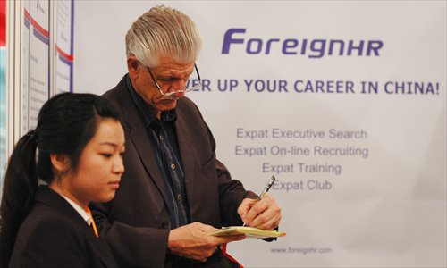 Other than teaching, jobs are scarce without Chinese language or technical skills. Photo: CFP 
