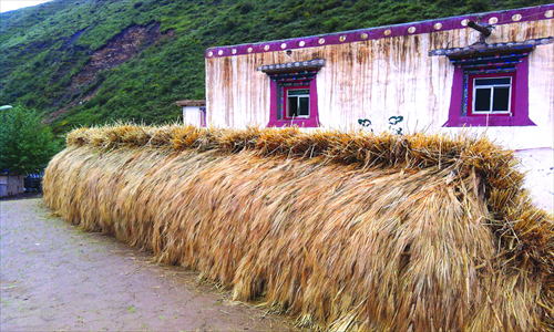 A grain storage space near a Tibetan farmstead in Zamtang county, Sichuan Province Photo: Zhang Yiqian/GT