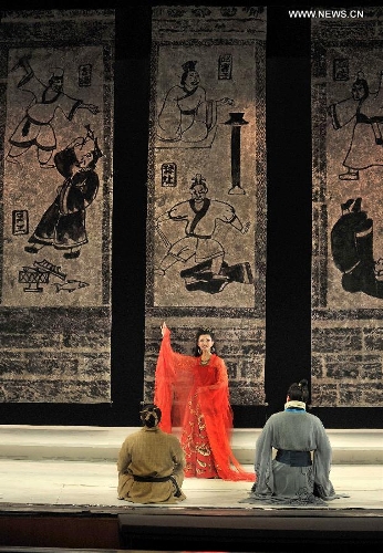 Actors from Beijing People's Art Theater play drama 