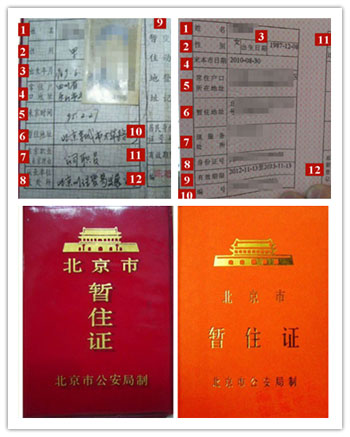 Changes of temporary residence permits in Chinese mainland. Photo: globaltimes.cn