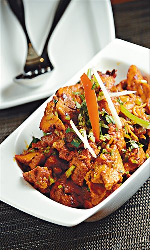 Stewed chicken with dried orange peel