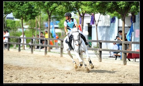 A young rider at the Shanghai Youth Equestrian Competition Photo: Courtesy of Shanghai Roborant Equestrian Club