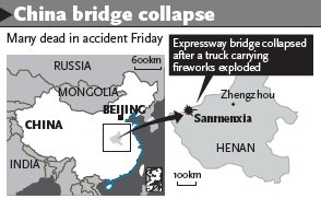 Map of Henan road accident