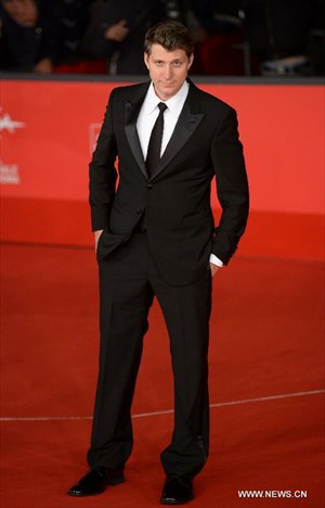 US director Jeff Nichols, president of the international jury, poses on the red carpet of the 7th Rome Film Festival in Rome, Italy, Nov. 9, 2012. The 7th Rome Film Festival opened here late Friday. Photo: Xinhua