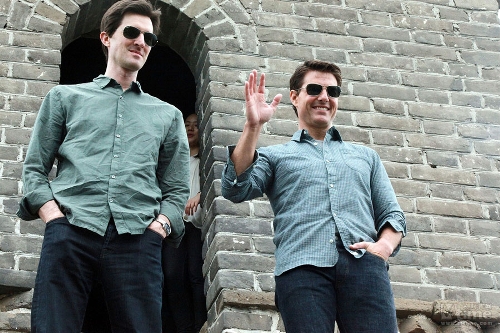 Tom Cruise visited the&nbsp;Great Wall in Beijing on May 9, 2013. The Hollywood actor&nbsp;is here forhis new movie 