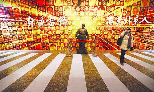 The only recording of Lei Feng's voice will be played at the China Millennium Monument. To commemorate 