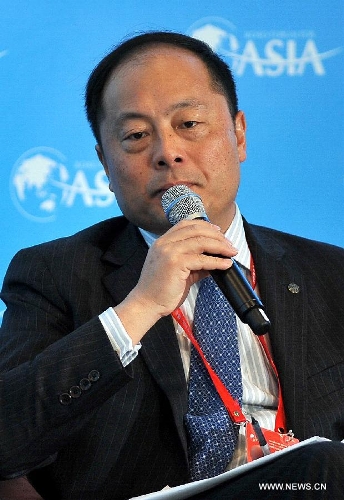 John Zhao, CEO of Hony Capital and executive vice president of Legend Holdings, speaks during the sub-forum 