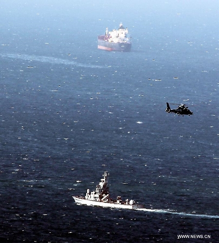 &nbsp;An Israeli military naval ship and an Israeli air force helicopter operate next to a cruise ship off the coast of Haifa, northern Israel, Thursday, April 25, 2013. An Israeli Air Force F-16 fighter jet downed a drone off the coastline of the northern city of Haifa at noon of Thursday, the Israeli Defense Forces (IDF) said. (Xinhua/Jini) Related：Hezbollah denies sending drone to IsraelBEIRUT, April 25 (Xinhua) -- Lebanese Hezbollah denied Thursday sending a drone into Israel's airspace hours after the Israeli air force announced downing a Lebanese unmanned aircraft off its northern coast.In a statement, the Lebanese militia denied 
