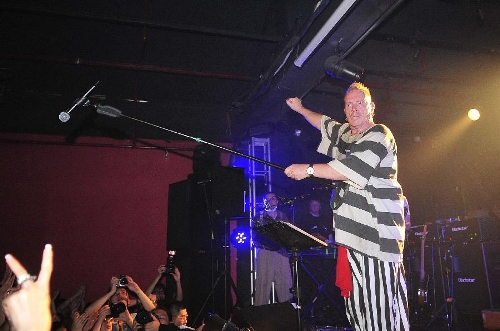 British singer John Lydon performs with his band Public Image Limited (PiL) at a live show in Beijing, capital of China, March 30, 2013. The performance was the band's first show in China led by John Lydon, better known as Johnny Rotten from his days as lead singer in the British punk band Sex Pistols. (Xinhua/Xiao Xiao)
