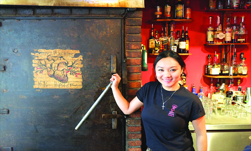 Home Plate BBQ co-owner Liu Rongrong, who with American fiancé Adam Murray runs the Southern US cuisine restaurant. The business targeted foreign university students when it opened in 2009, but now around 60 percent of its customers are Chinese. Photo: Yin Lu/GT