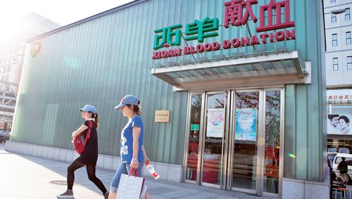 Pedestrians walk past Xidan Blood Donation Center Monday. Starting from Sunday, lesbians are allowed to donate blood in China. Photo: Li Hao/GT