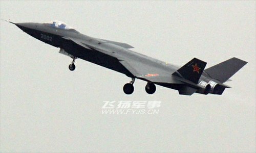 China has come up with its second prototype of J-20, coded 2002. Photo: huanqiu.com