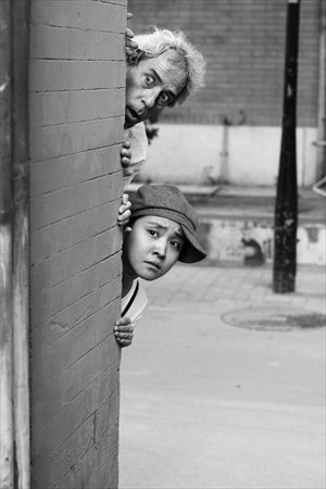 French mimer Philippe Bizot has been training his Chinese protégé Wang Xiaohuan since 2010. Photo: Courtesy of Lai Huihui