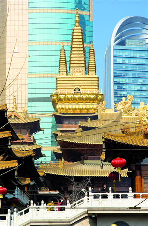Jing'an Temple in Shanghai after renovation in 2011. Photo: CFP