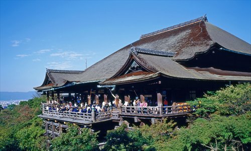 Kiyomizu Temple in Kyoto, Japan, was among sites Fan Yang visited last year to admire wooden architecture structures. Photo: CFP