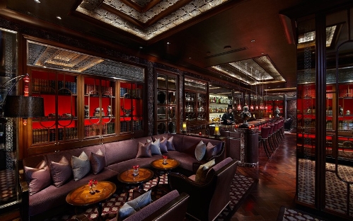 Library Bar, Leela Palace, New Delhi&nbsp; (Source: www.huanqiu.com)The Library Bar at The Leela Palace in New Delhi has made a name for itself through its exceptional whisky collection and refined interior — drinkers here nestle on Chesterfield chairs and the bar's shelves are stocked with first-edition books.