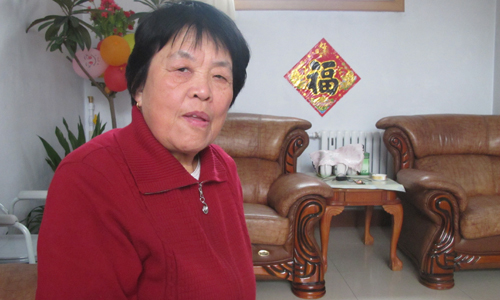 Mo's aunt Guan Yilan, 75, was the inspiration of the lead character in his novel Wa. Photo: Xu Ming/ Global Times