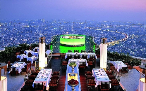 The Dome, Lebua at State Tower hotel, Bangkok&nbsp; (Source: www.huanqiu.com)If you book dinner at Sirocco restaurant within The Dome at Lebua at State Tower hotel, be sure to make time for a drink at the skybar first.On a raised platform, the illuminated cylindrical bar on the 63rd floor of the State Tower skyscraper overlooks the sprawl of Bangkok and is a popular spot for drinks on balmy evenings.