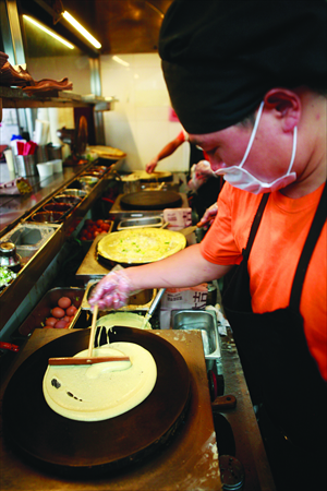 Jianbing are quick to make and easy to standardize.Photo: Li Hao/GT