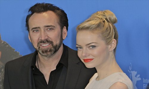Nicolas Cage and Emma Stone 
Photo: CFP