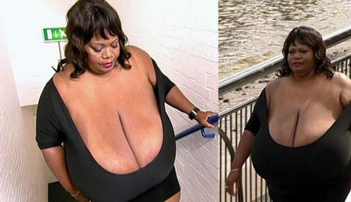 Annie Hawkins-Turner, originally from from Atlanta, Georgia, boasts the world's largest natural breasts. Her gigantic size 102ZZZ assets weigh nearly 85lbs, each heavier than the average four-year-old child.