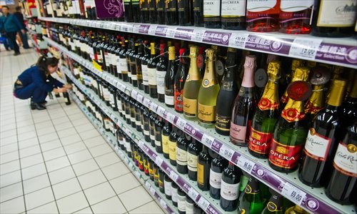 Sparkling wine sales are growing, but slowly. Photo: Li Hao/GT