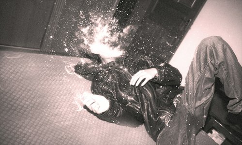 Shanghai artist Zhang Jifeng's work Untitled on show at the exhibition Photos: Courtesy of No Man's Pop-Up Art Gallery