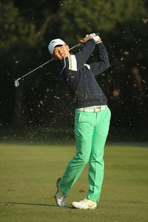 China's Guan Tianlang plays during the first round of the Hong Kong Open golf tournament on Thursday. Photo: CFP