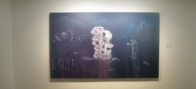 Works by the four featured artists at the Grain in Ear exhibition. Photo: Sun Shuangjie/GT