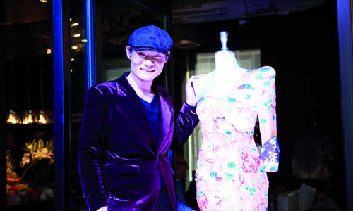 Laurence Xu and his gown