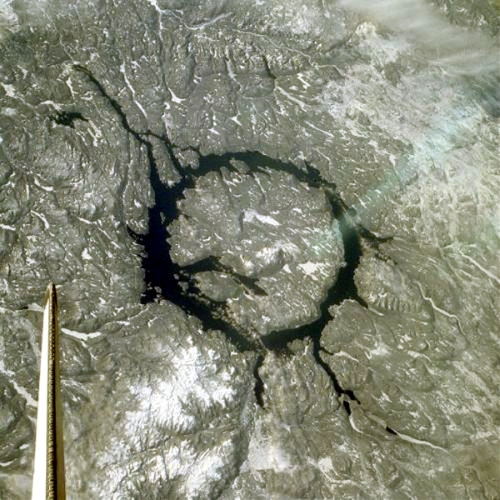 &nbsp;&nbsp;&nbsp;Manicouagan Crater in Canada&nbsp;&nbsp;(Source: xinhuanet.com/photo)&nbsp;