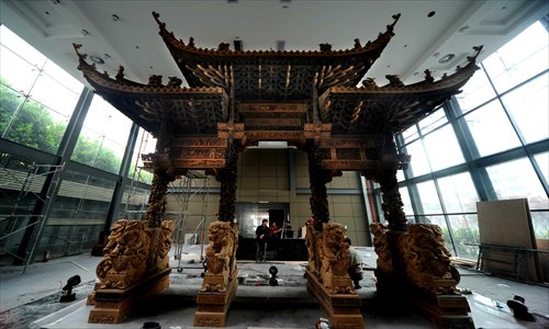 The Tushanwan Archway created by Tushanwan orphans, on display at the Tou-Se-We Museum Photo: CFP