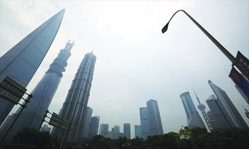 Buildings in the Lujiazui financial district in Shanghai Photo: CFP