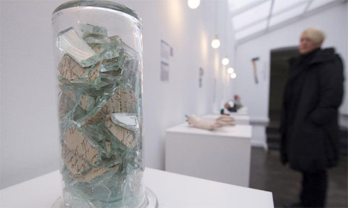People visit the Museum of Broken Relationships in Zagreb, Croatia, Feb. 12, 2013. More and more people visit the Museum of Broken Relationships as the Valentine's Day approaches. The Museum of Broken Relationships grew from a traveling exhibition to the unique collection of failed relationships memorabilia donated by heart broken people all over the world. Photo: Xinhua 