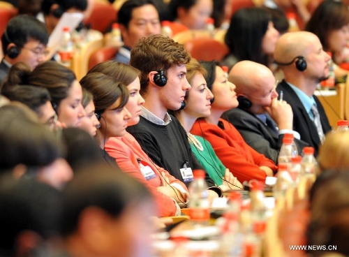 Delegates attend the International Conference on 