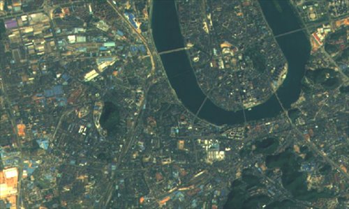 An overview image of Liuzhou, China's Guangxi Zhuang Autonomous Region, taken by the Shijian 9-A satellite. Photo:China Center for Resources Satellite Data and Application