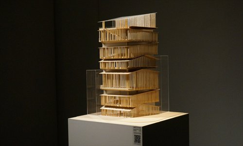 A model of Asakusa Culture Tourist Information Center are among the exhibits on display. Photos: Courtesy of Zendai Contemporary Art Space