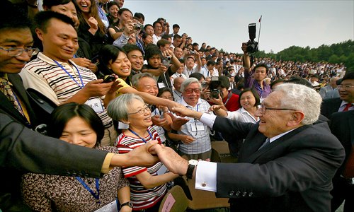 Former US Secretary of State Henry Kissinger attends the 20th anniversary of the Johns Hopkins University, Nanjing University Center for Chinese and American Studies, on June 23, 2007. Photo: CFP