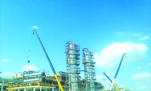 A natural gas purification plant built by PetroChina in Turkmenistan Photo: CFP