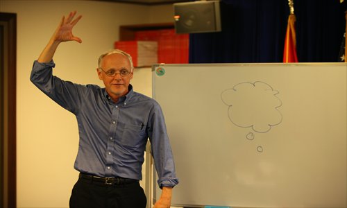 Joel Pett, the Pulitzer Prize winner for editorial cartooning in 2000 Photo: Cai Xianmin/GT