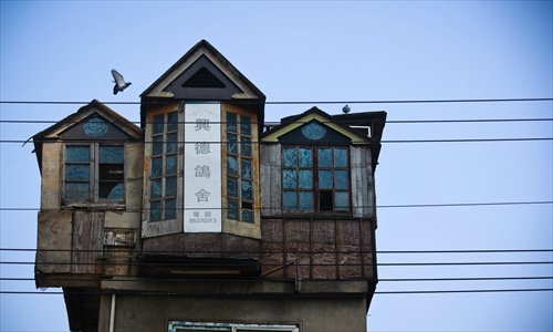 Veteran pigeon fancier 70-year-old Mr Zhang lives alone with his pigeons on the rooftop on Wuzhou Road, Hongkou district; at one stage of his hobby hundreds of pigeons, including several champion racers, lived here. Photo: Cai Xianmin/GT