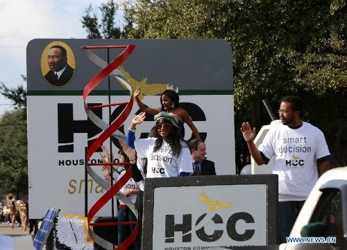 Houston stages parade to mark Martin Luther King Day - Global Times