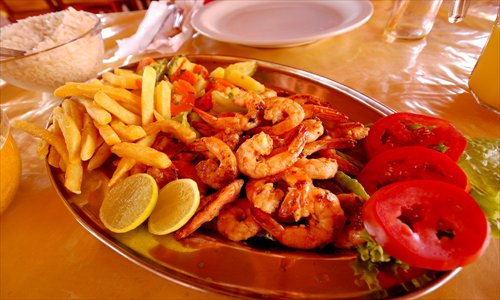 A plate of grilled shrimp  Photo:Angela Corrias 