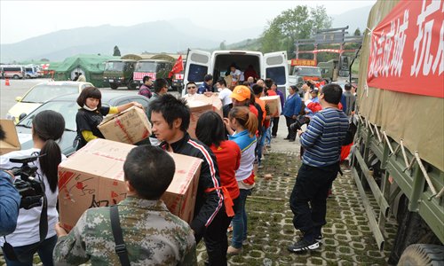 PEAK donates 3,000 jackets to Ya'an, Sichuan Province to fulfill its CSR. Photo: Courtesy of PEAK