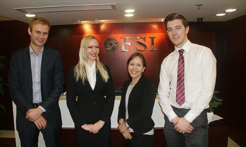 Foreign interns at the Forex Signs, Inc. (FSI) Beijing Office Photo: courtesy of Get in2 China Group Ltd.